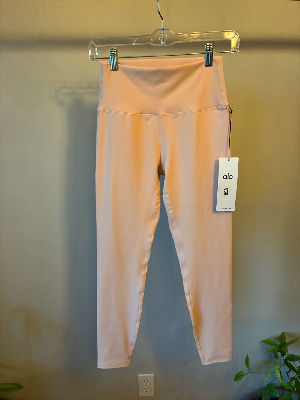 Alo Yoga Women’s High Waist Leggings Blush Pink Size Medium NWT